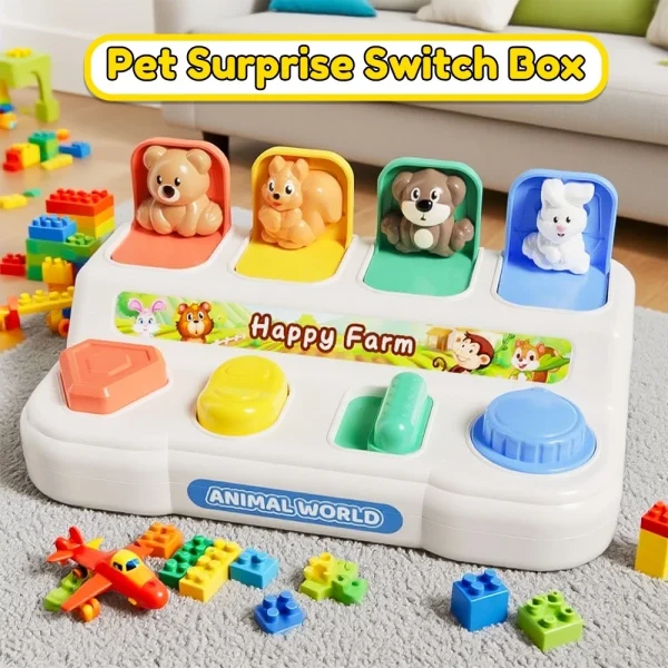 my-11134207-820l5-mfrooikkg6bv6b.webp Random Baby Pop Up Animal Hide And Seek Peek a Boo Switch Box Sensory Toys