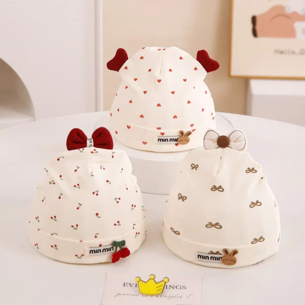 my-11134207-820ld-mfxm51kxa03y74.webp Random Newborn Cute Baby Hat 0-18 Months Soft Breathable Cap Boy Girl