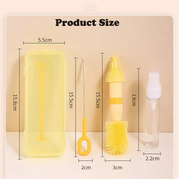 my-11134207-820li-mf3nz813k0sre6.webp Random 6 in 1 Baby Bottle Brush Set Multifunctional Wash Cup Lid Groove Straw Cleaning