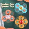 3Pcs Set Cartoon Finger Spinning Baby Spinner Bath Toys Wall Suction
