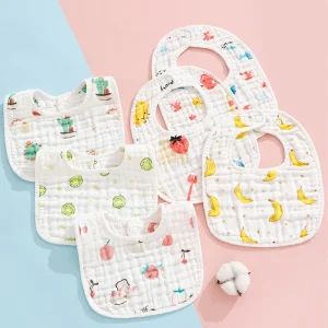 8 Layer Baby Bibs U Shaped Newborn Kids Feeding Saliva Towel