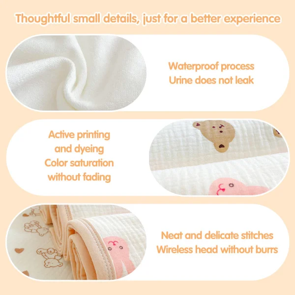 Waterproof Baby Washable Diaper Changing Mat Bed Pad