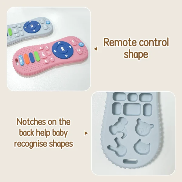 Baby Silicone Teether Remote Control Shape Sensory Chew Toys