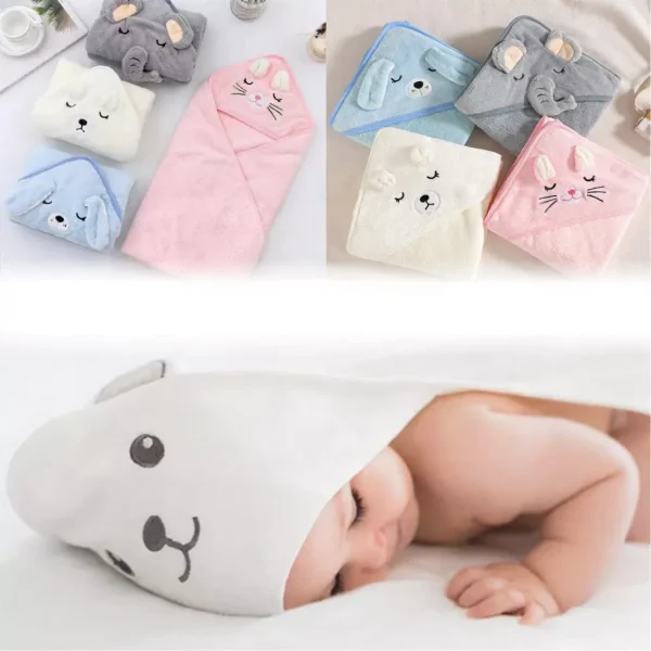 Random Animal Hooded Baby Bath Towel