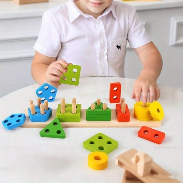 Educational Color & Shape Sorting Puzzle Toy Set for Kids Early Learning & Cognitive Development