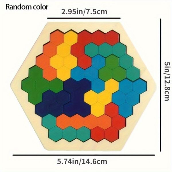 1719738465362-c43bcff52a0a492b848de023c93d17c3-goods.jpeg 3D Hexagonal Wooden Tangram Puzzle IQ Brain Teaser Educational Toy for Preschool Children