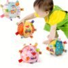 Soft Plush Baby Rattle Ball Toy for Newborn Infants Early Sensory Development & Interactive Play