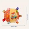 Soft Plush Baby Rattle Ball Toy for Newborn Infants Early Sensory Development & Interactive Play