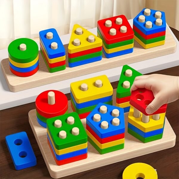 Educational Color & Shape Sorting Puzzle Toy Set for Kids Early Learning & Cognitive Development
