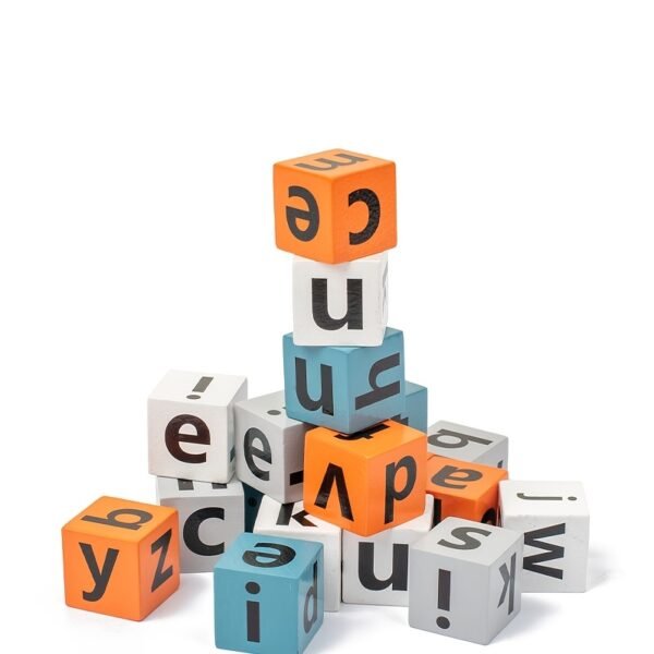 Wooden Blocks Spelling Game Educational Letter Matching Toy for Kids Early Learning & Vocabulary Development
