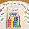 Educational Letter Matching Spelling Board Toy with 12 Double-Sided Learning Cards for Kids Early Education