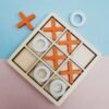 Wooden Double Player XO Tic-Tac-Toe Interactive Desktop Puzzle Game for Logical Thinking & Family Fun