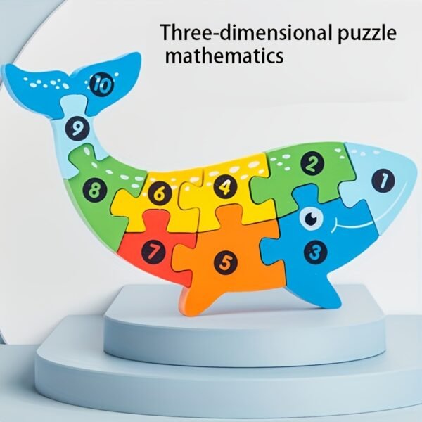 Wooden Animal Puzzle Educational Learning Toy Set for Kids Ages 3+ Creative Early Development Play